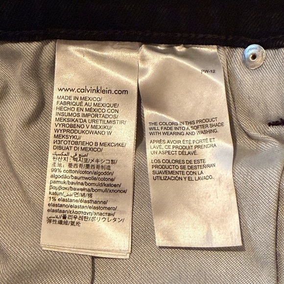 CALVIN KLEIN Mens CKJ 026 Slim Jeans Tag Sz 34x34 Black Denim Some Stretch - Picture 3 of 14
